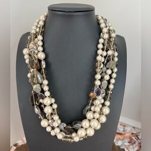 Stella & Dot Astor Five Strand Necklace w/Toggle Clasp 21” D9